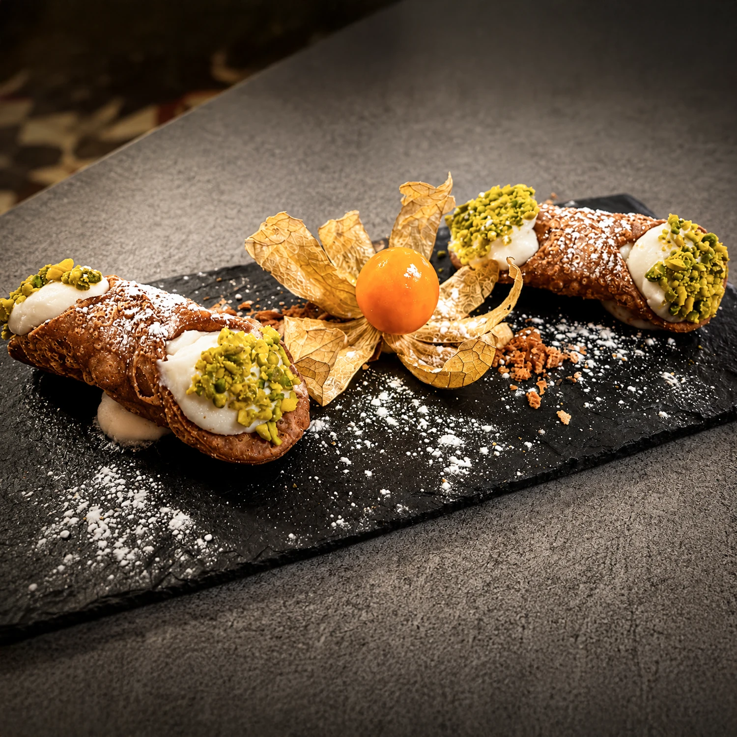 Cannoli siciliens, ricotta et pistache